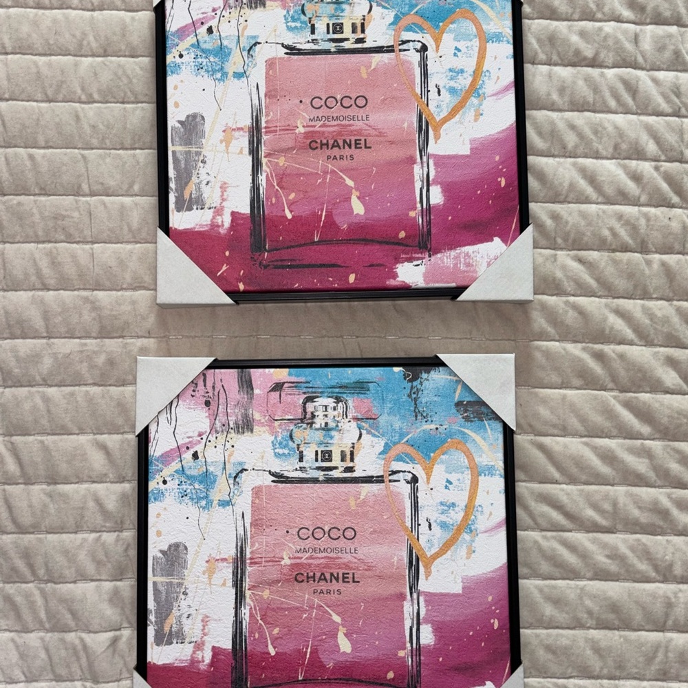 CHANEL Coco Mademoiselle Pink and Gold Art Prints